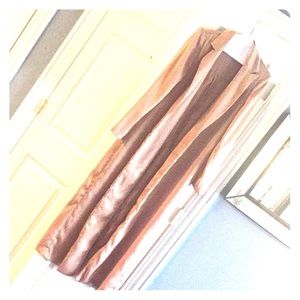 Naked wardrobe rose gold dustier coat.